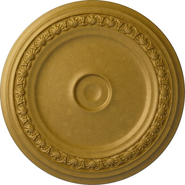 Ekena Millwork Carlsbad Ceiling Medallion (Fits Canopies up to 5 1/2"), 31 1/8"OD x 1 1/2"P, Pharaohs Gold CM31CAPGS - main